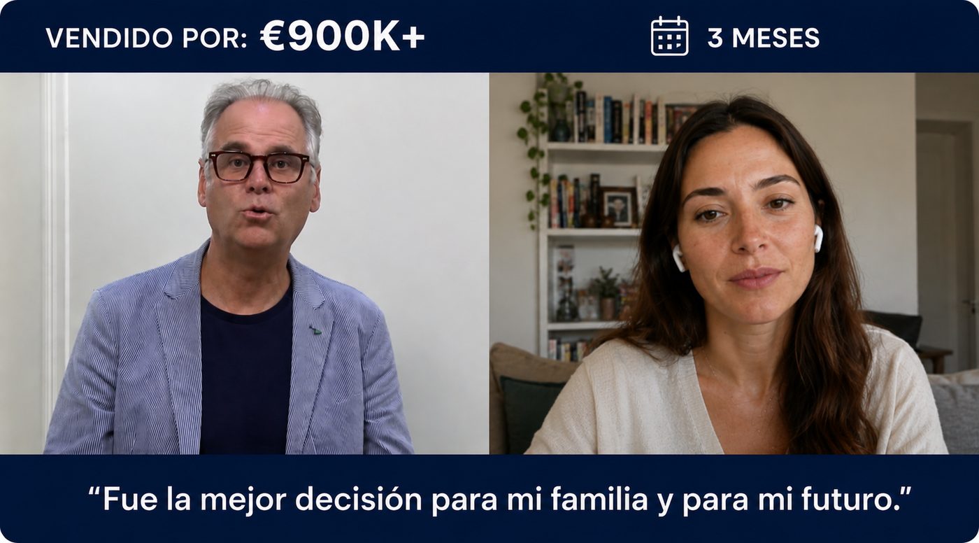 Vendido por €900K+ en 3 meses. Fue la mejor decisión para mi familia y para mi futuro.