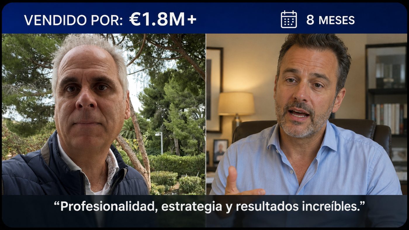 Vendido por €1.8M+ en 8 meses. Profesionalidad, estrategia y resultados increíbles.