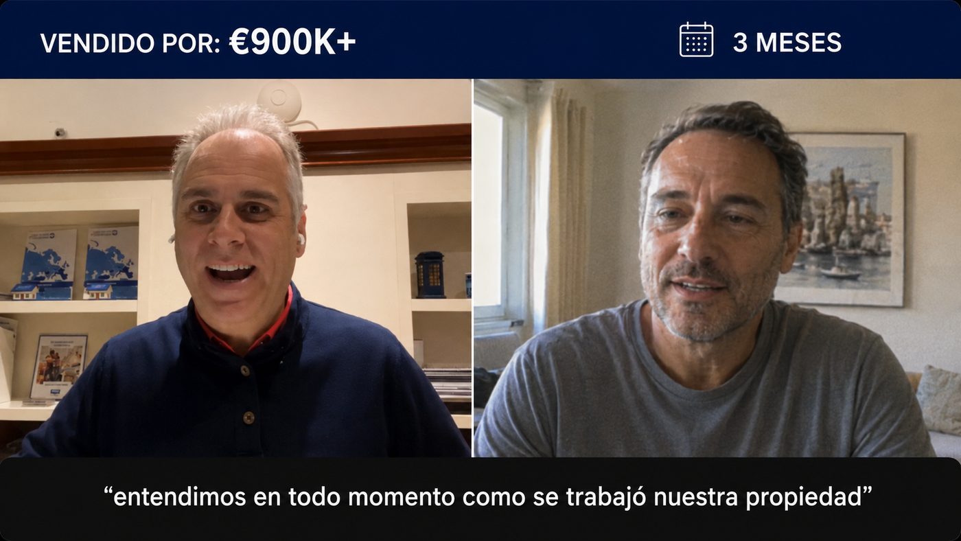 Vendido por €900K+ en 3 meses. Entendimos en todo momento cómo se trabajó nuestra propiedad.