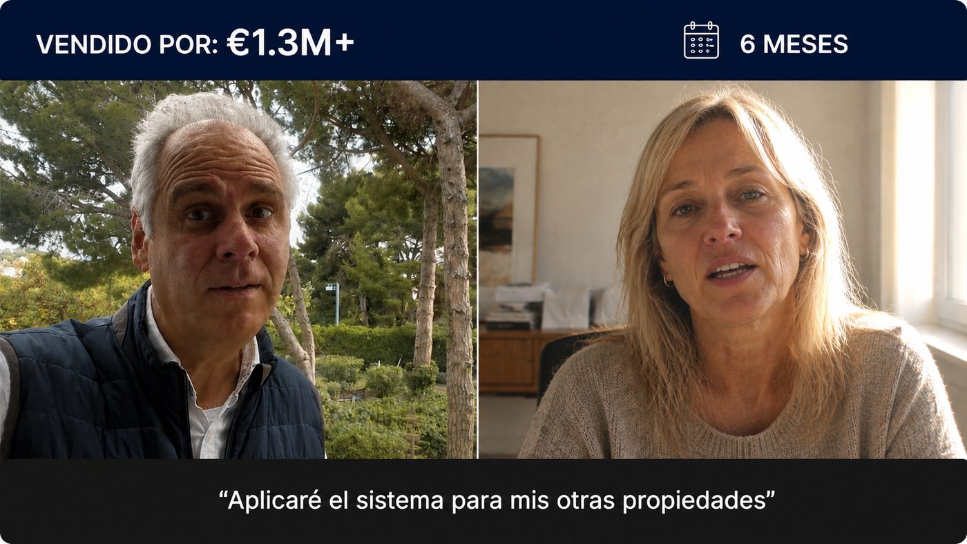Vendido por €1.3M+ en 6 meses. Aplicaré el sistema para mis otras propiedades.